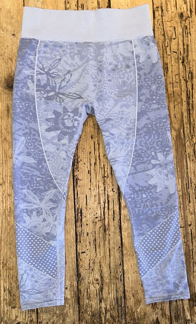 Fabletics womens size S high waist Jacquard Cropped Leggings Floral print